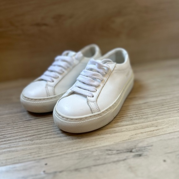 Common Projects Kids Achilles Designer Shoes - White Size EU 24/US 7 - Picture 3 of 5